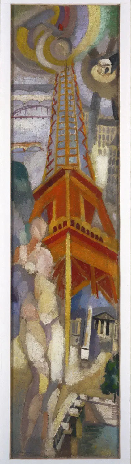 Reproduction du tableau « Paris, Femme et Tour Eiffel - Robert Delaunay » par Alpha Reproduction en peinture à l’huile