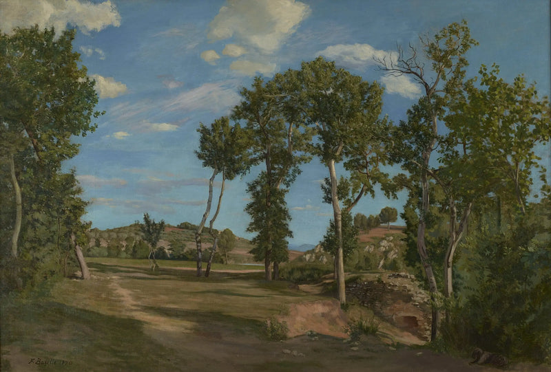 Paisaje a orillas del Lez - Frédéric Bazille