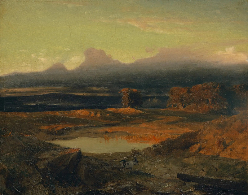 Paisaje al atardecer - Arnold Böcklin