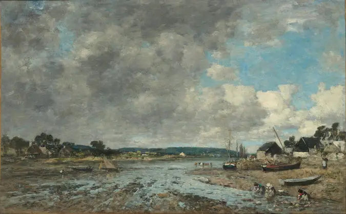 Paisaje con lavanderas - Eugène Boudin