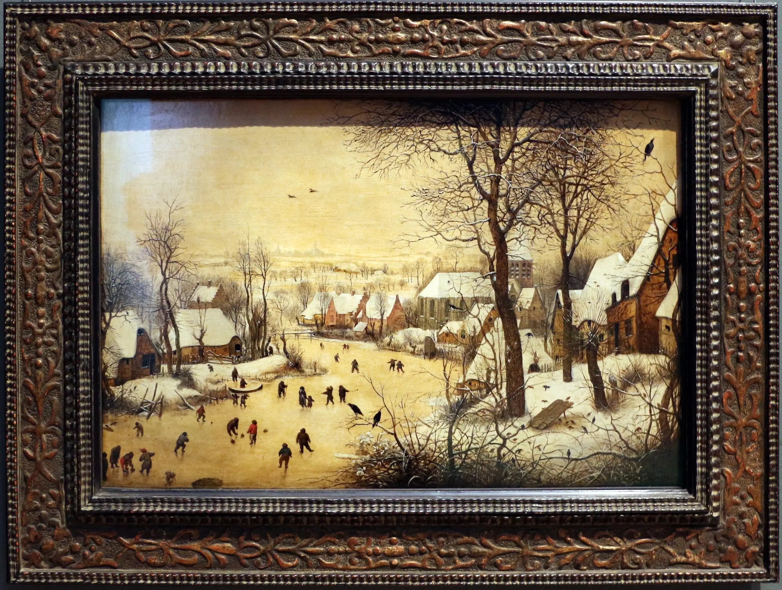 Paysage d’hiver avec patineurs et piège aux oiseaux - Pieter Brueghel the Elder - Alpha Reproduction