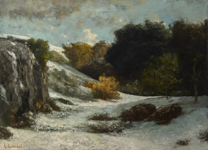 Paisaje bajo la nieve - Gustave Courbet
