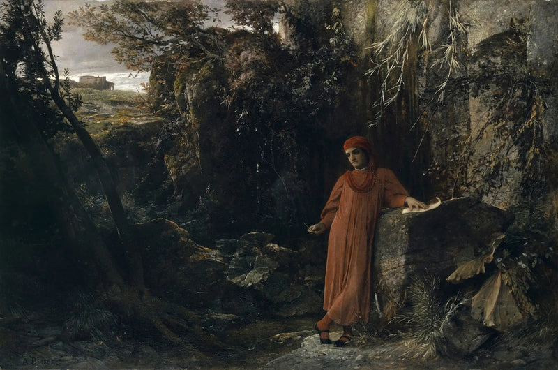 Pétrarque en la fuente de Vaucluse - Arnold Böcklin