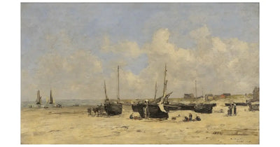 Reproduction du tableau « Plage de Berck à marée basse - Eugène Boudin » par Alpha Reproduction en peinture à l’huile