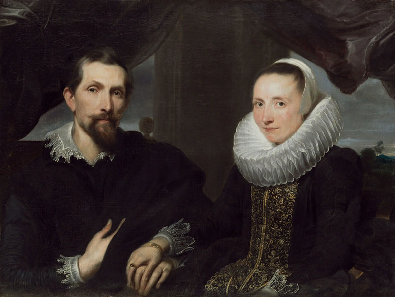 Retrato de Frans Snyders y su esposa - Antoine van Dyck