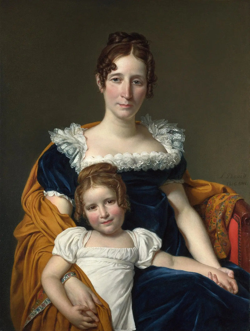 Retrato de la Condesa Vilain XIV y de su hija Louise - Jacques-Louis David