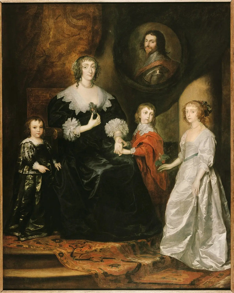 Retrato de la viuda del duque de Buckingham y de sus hijos - Antoine van Dyck