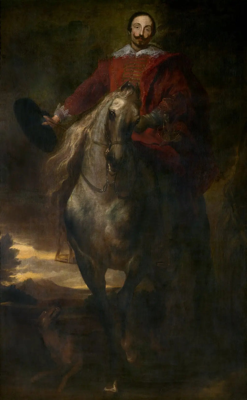 Retrato ecuestre del pintor Cornelis de Wael - Antoine van Dyck