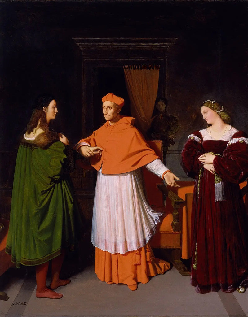 Rafael y la sobrina del cardenal Bibbiena - Jean-Auguste-Dominique Ingres