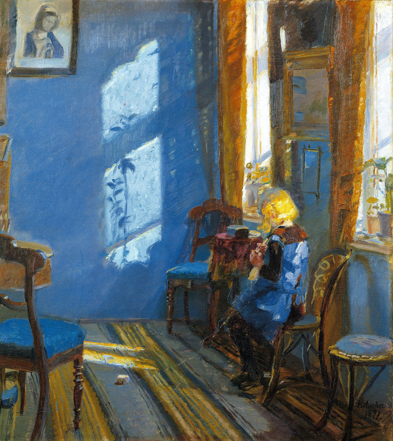 Un rayo de sol en la habitación azul - Anna Ancher