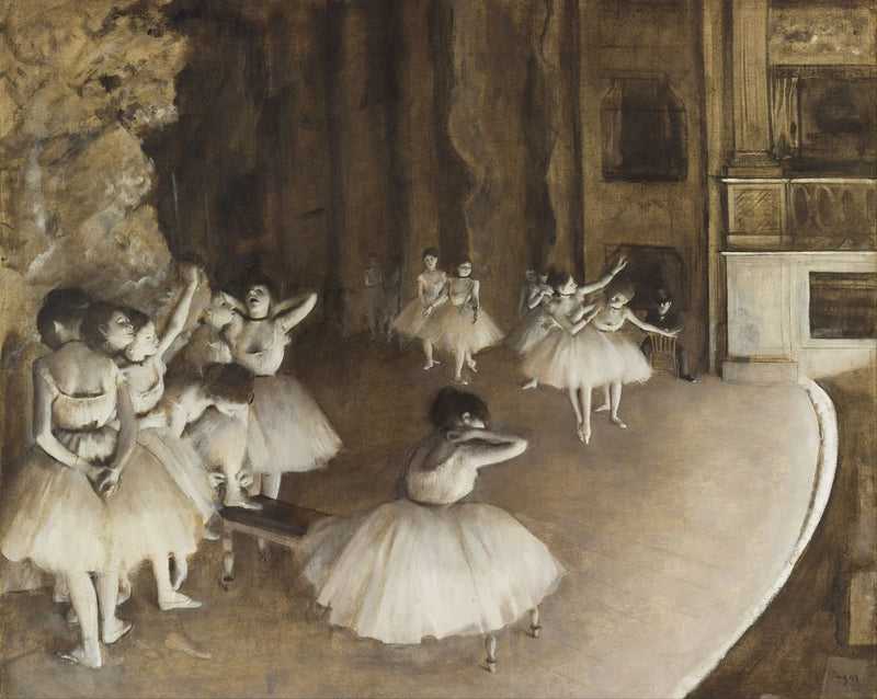 Repetición de un ballet en el escenario - Edgar Degas