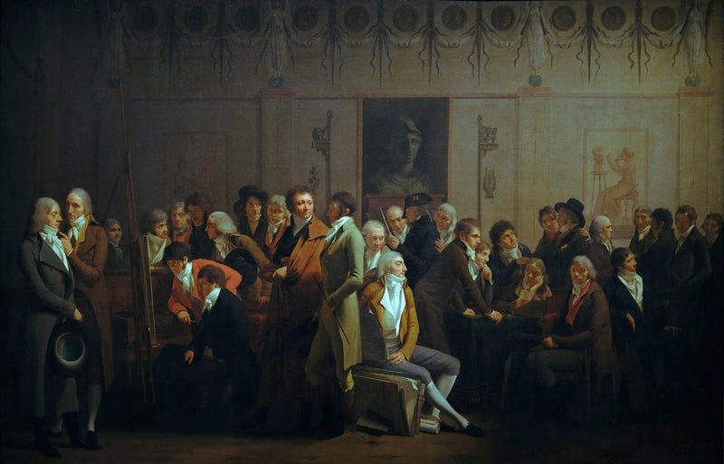 Reunión de artistas en el taller de Isabey - Louis-Léopold Boilly