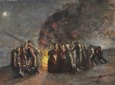 Víspera del solsticio de verano, playa de Skagen. -Michael Peter Ancher