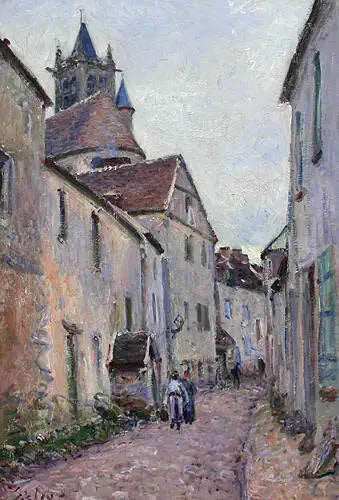 Calle de la curtiduría en Moret-sur-Loing - Alfred Sisley