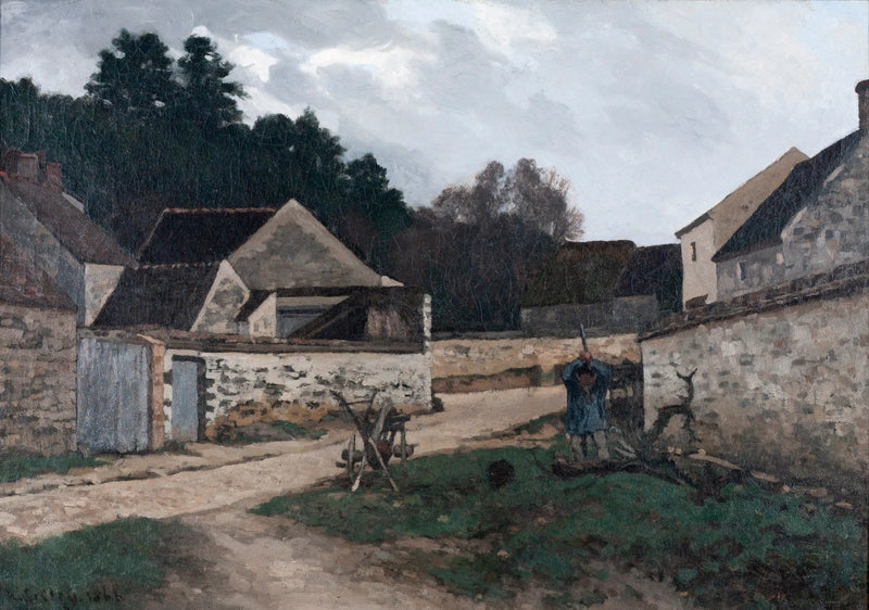 Calle de pueblo en Marlotte, cerca de Fontainebleau - Alfred Sisley