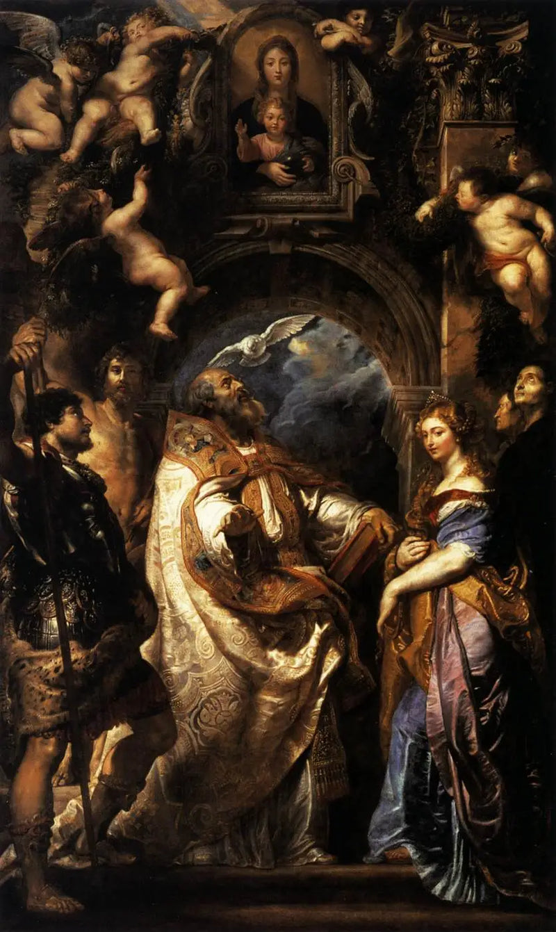 San Gregorio Magno con santos - Peter Paul Rubens