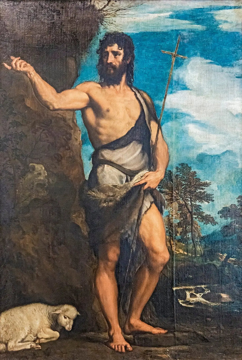 San Juan Bautista en el desierto - Tiziano