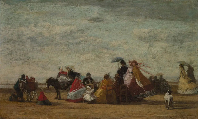Escena de playa - Eugène Boudin