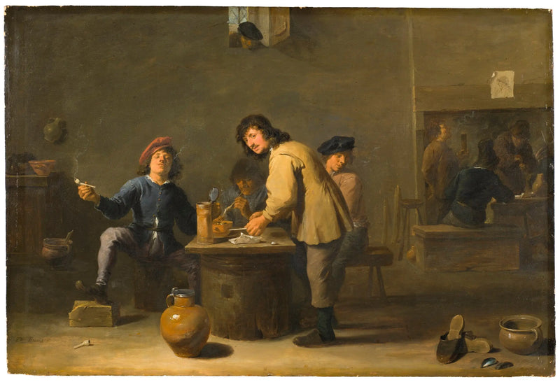 Escena de taberna con fumadores de pipa - David Teniers el Joven