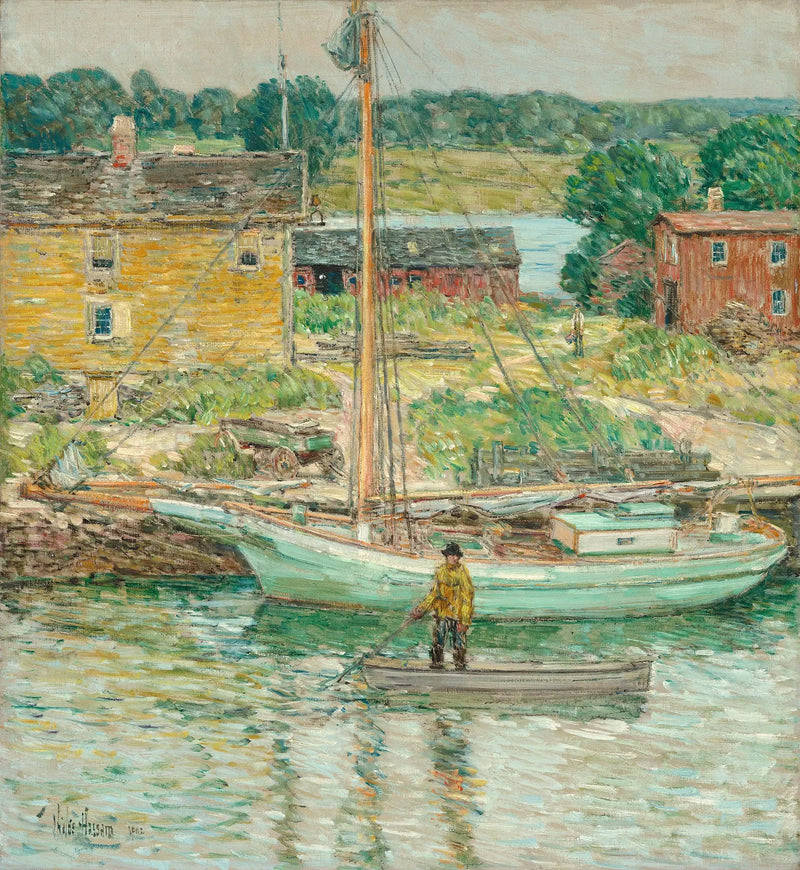 Sloop de ostras, Cos Cob - Childe Hassam