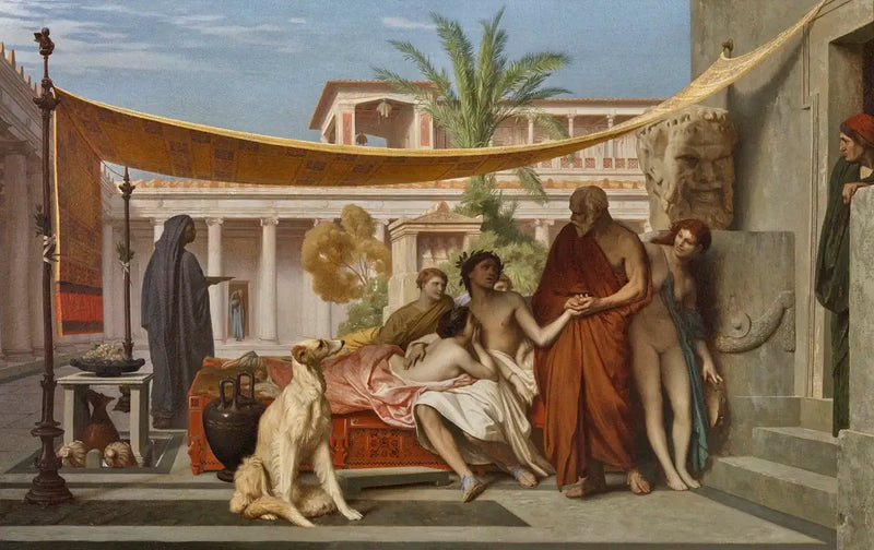 Sócrates buscando a Alcibíades en la casa de Aspasia - Jean-Léon Gérôme