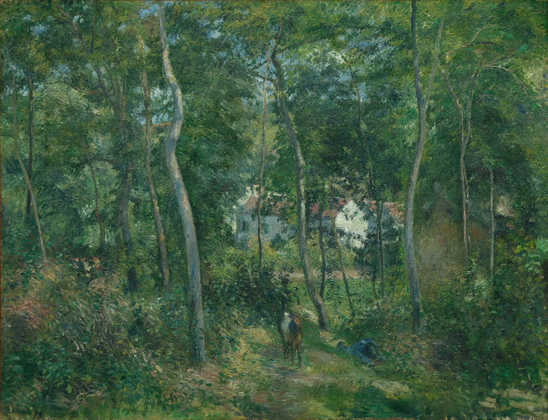 Bosque en el Hermitage, Pontoise / El Fondo del Hermitage - Camille Pissarro