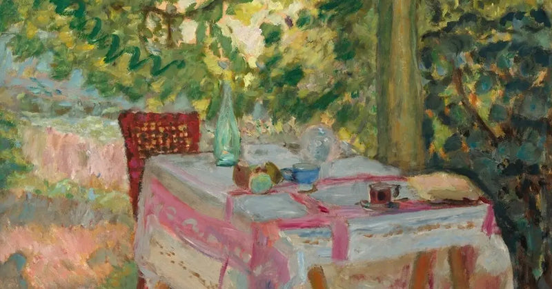 Mesa servida en un jardín - Pierre Bonnard