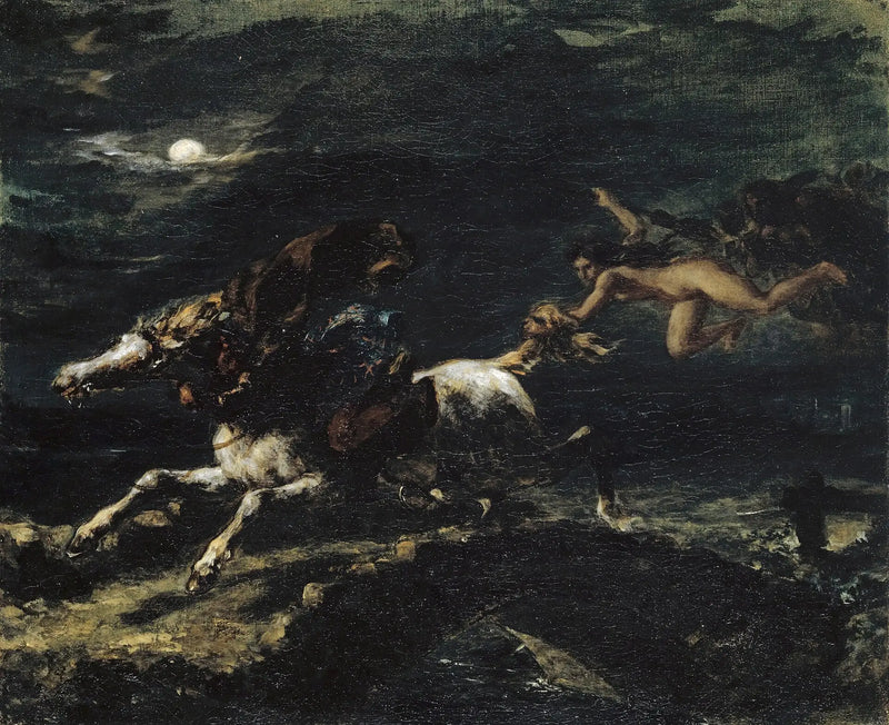Tam O'Shanter perseguido por las brujas - Eugène Delacroix