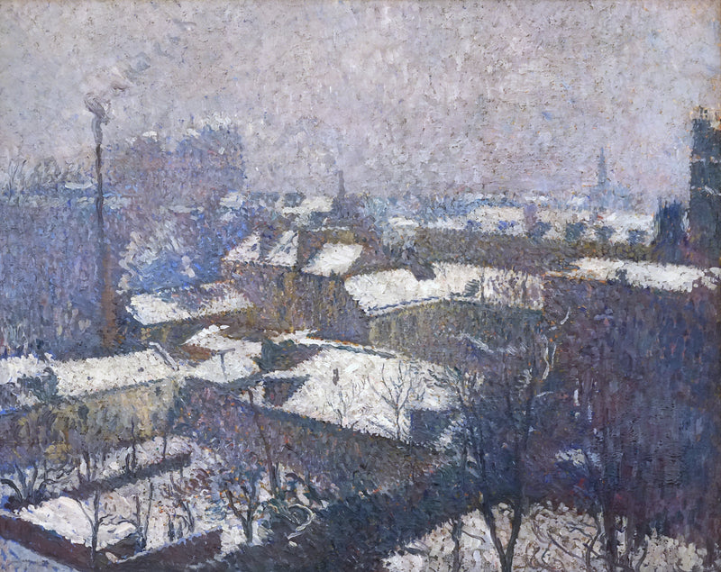 Toits de Paris sous la neige - Henri-Jean Guillaume Martin