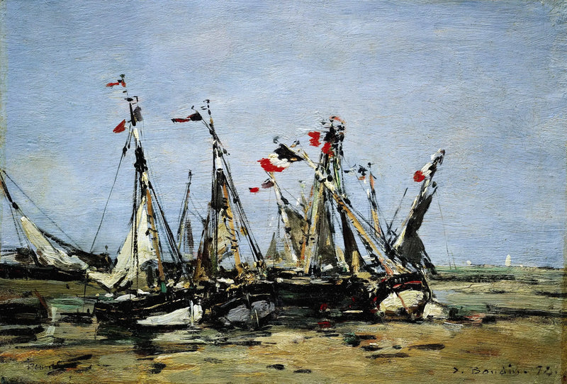 Trouville, esperando la marea - Eugène Boudin