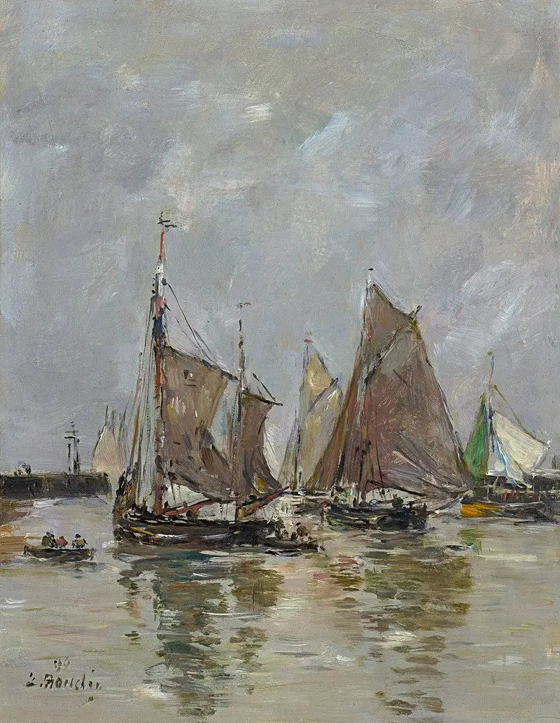 Trouville, el aparejo de los sardineros - Eugène Boudin
