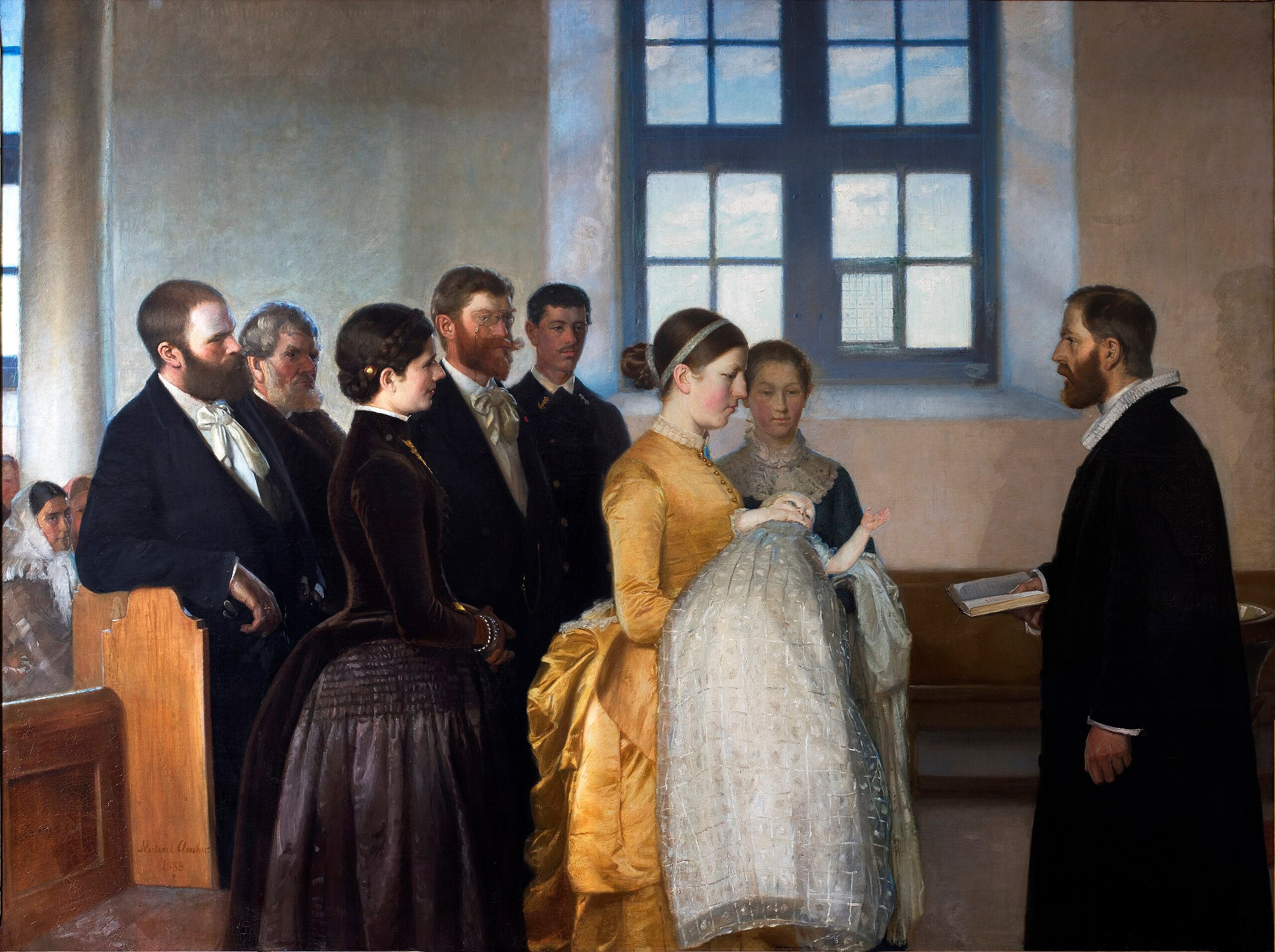 Un bautismo - Michael Peter Ancher