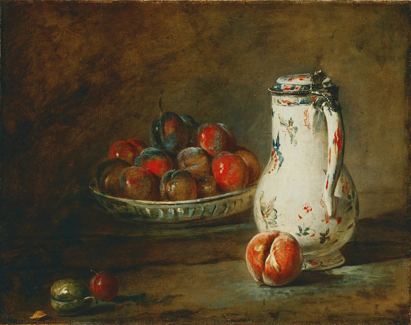 Un cuenco de ciruelas pasas - Jean Simeón Chardin
