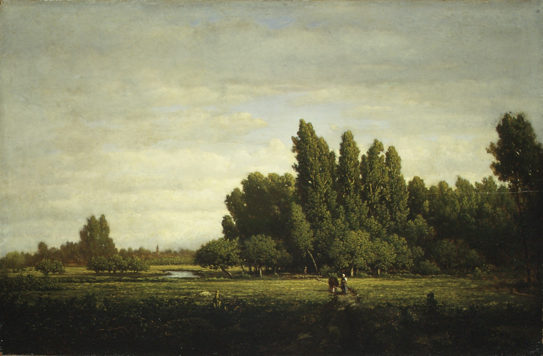 Une prairie bordée d'arbres - Théodore Rousseau