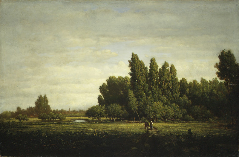 Une prairie bordée d'arbres - Théodore Rousseau