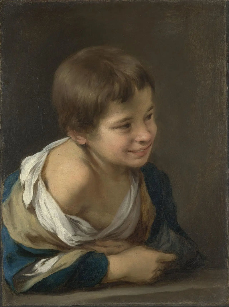 Un niño campesino apoyado en un alféizar de la ventana - Bartolomé Esteban Murillo