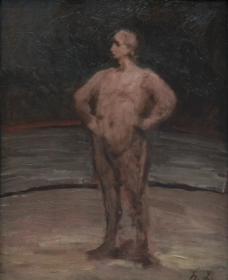 Un luchador de pie - Honoré Daumier