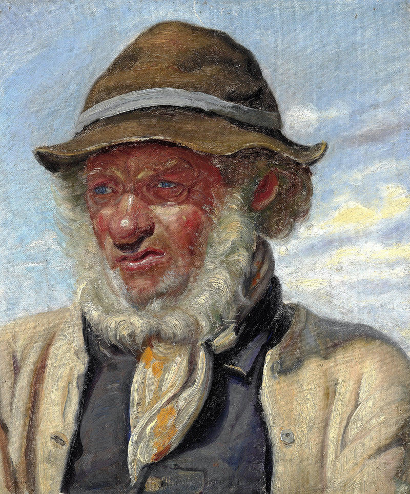 Un pescador de Skagen con barba poblada. - Michael Peter Ancher