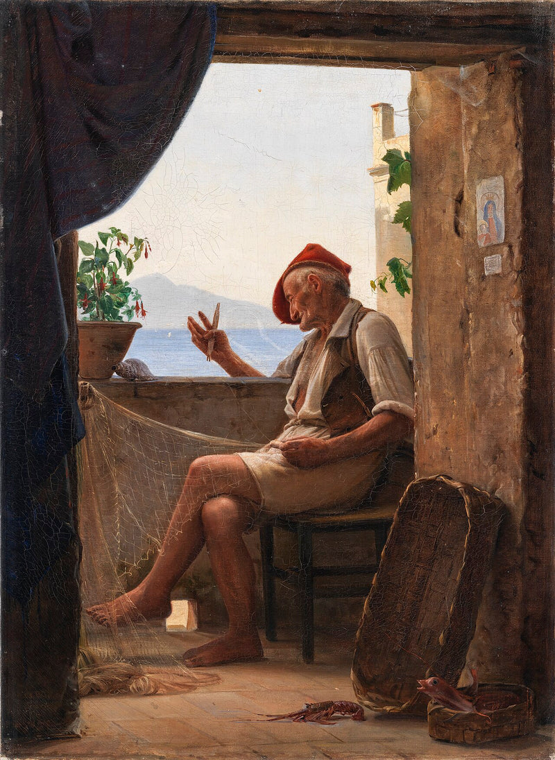 Un pescador de Sorrento, Italia - Carl Heinrich Bloch