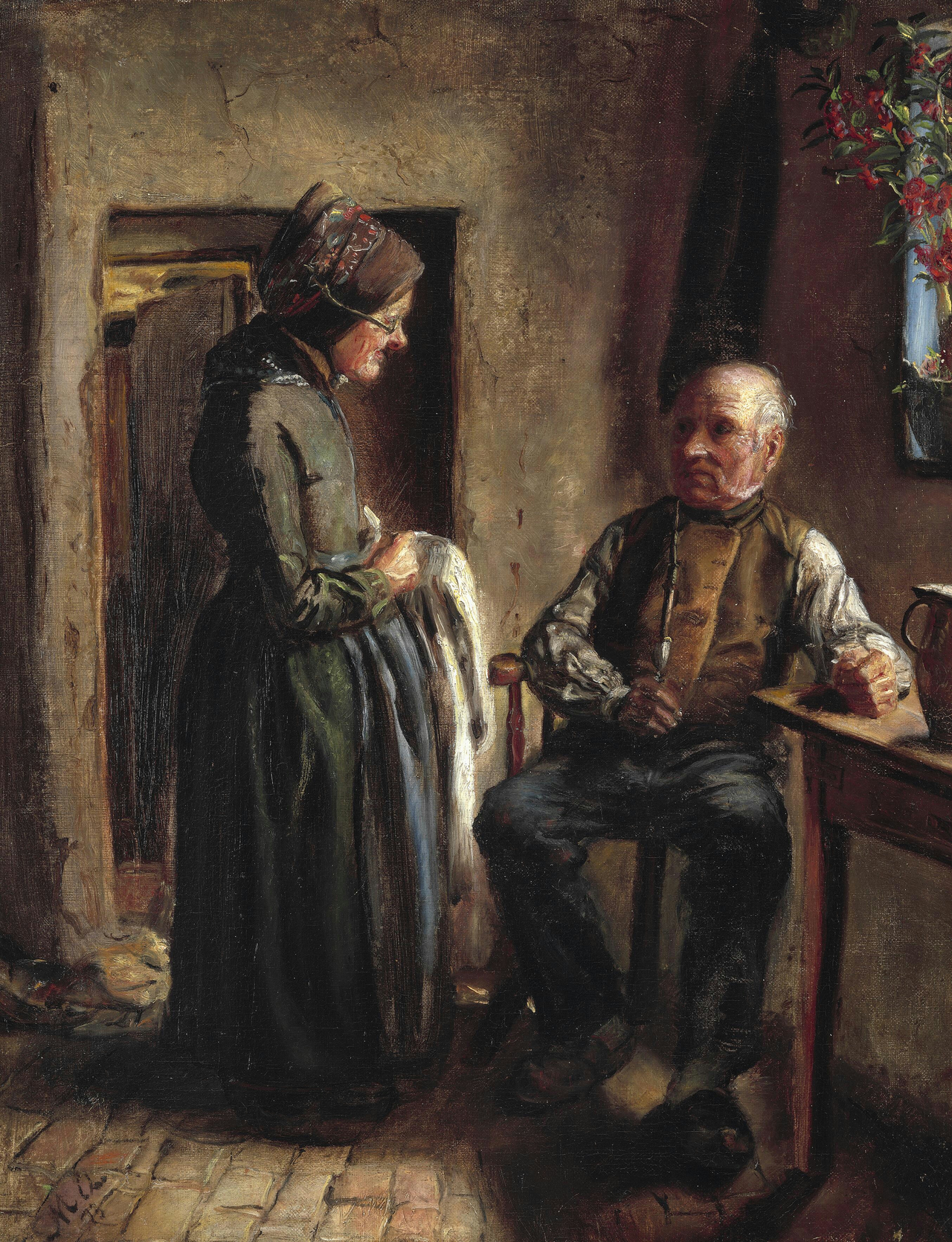Un vieux couple. - Michael Peter Ancher - Alpha Reproduction