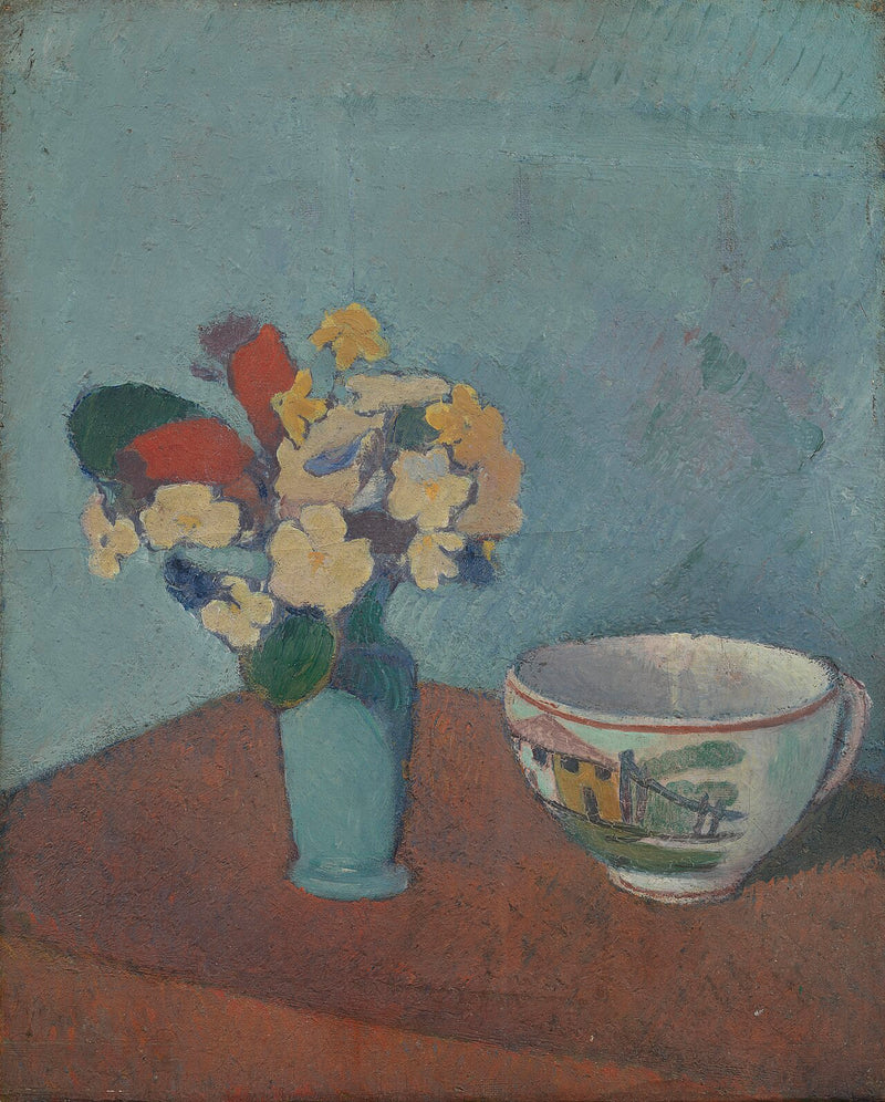 Jarrón con flores y taza - Émile Bernard