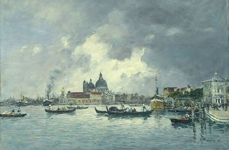 Venecia, por la tarde. El muelle de los Esclavones y la Salute - Eugène Boudin