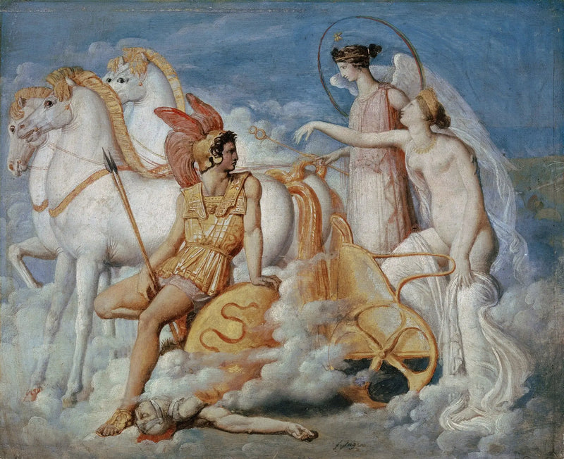 Venus, herida por Diomedes, regresa al Olimpo - Jean-Auguste-Dominique Ingres