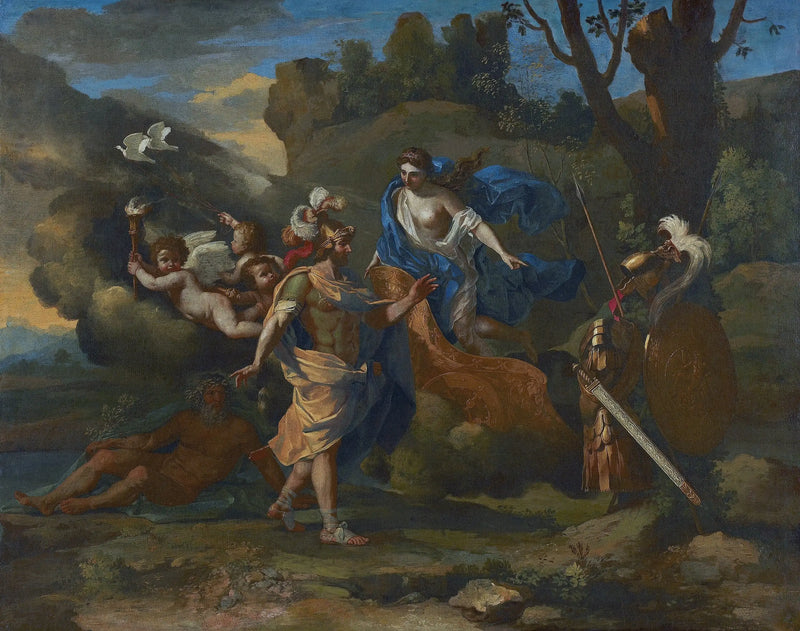 Venus presenta a Eneas las armas forjadas por Vulcano - Nicolas Poussin