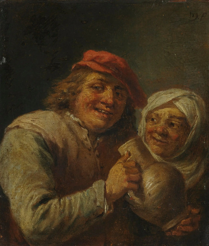 Anciano y mujer - David Teniers el Joven