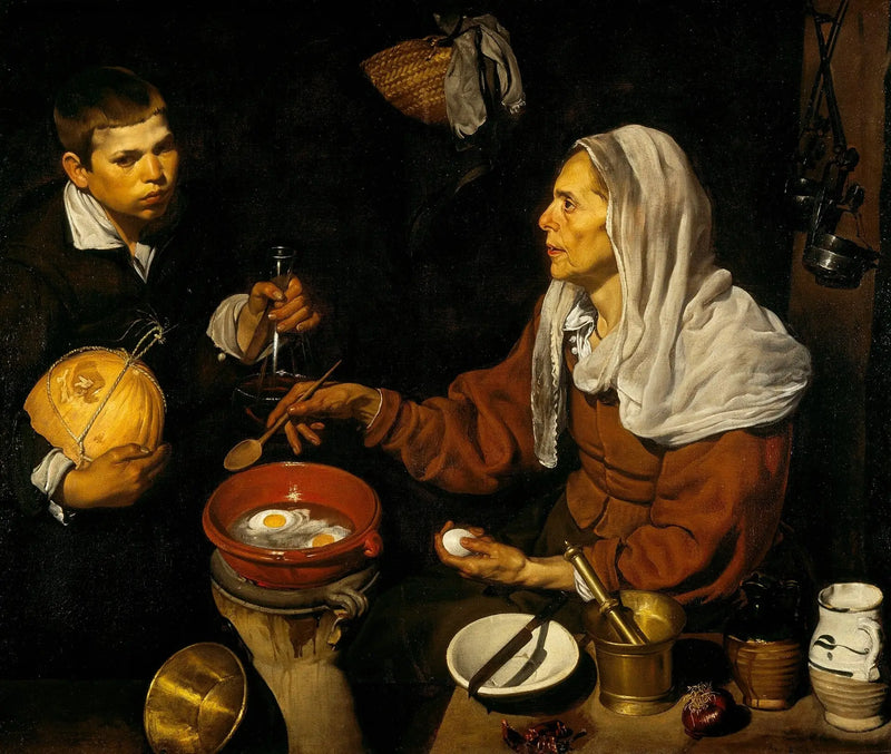 Vieja friendo huevos - Diego Velázquez
