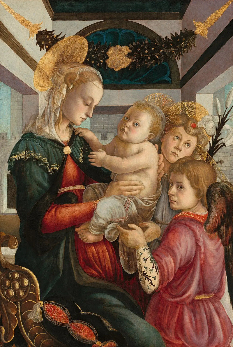 Virgen con el Niño y ángeles - Sandro Botticelli