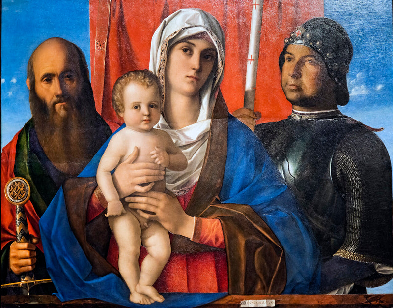 Virgen con el Niño entre San Pablo y San Jorge - Giovanni Bellini