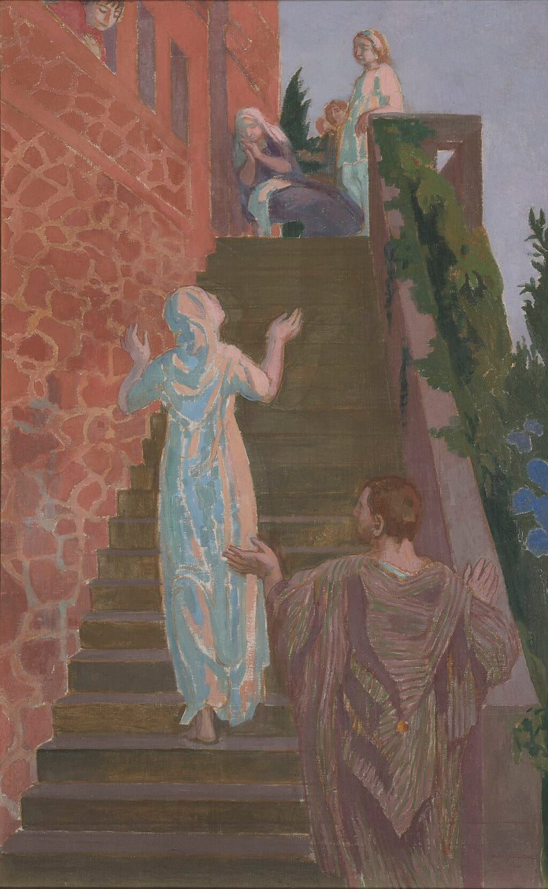 Visita en la escalera de Silencio - Maurice Denis