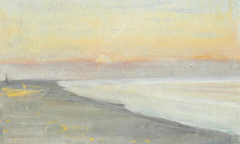 Vista desde la playa al atardecer, Skagen. -Michael Peter Ancher